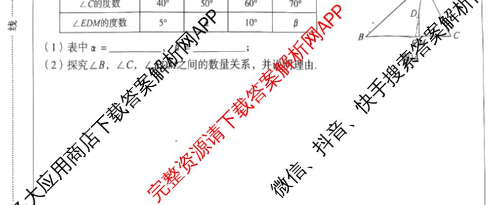 河北省2025-2026学年第一学期阶段性学业检测二八年级各科答案及试卷（含历史(部编版) 英语(人教版) 物理等）数学试题