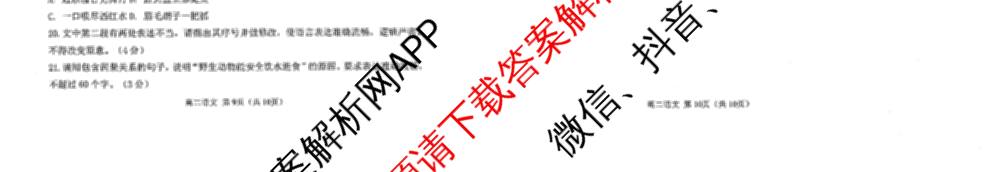 兰化一中2025~2026学年第一学期期末考试高二各科答案及试卷（9科全）语文试题