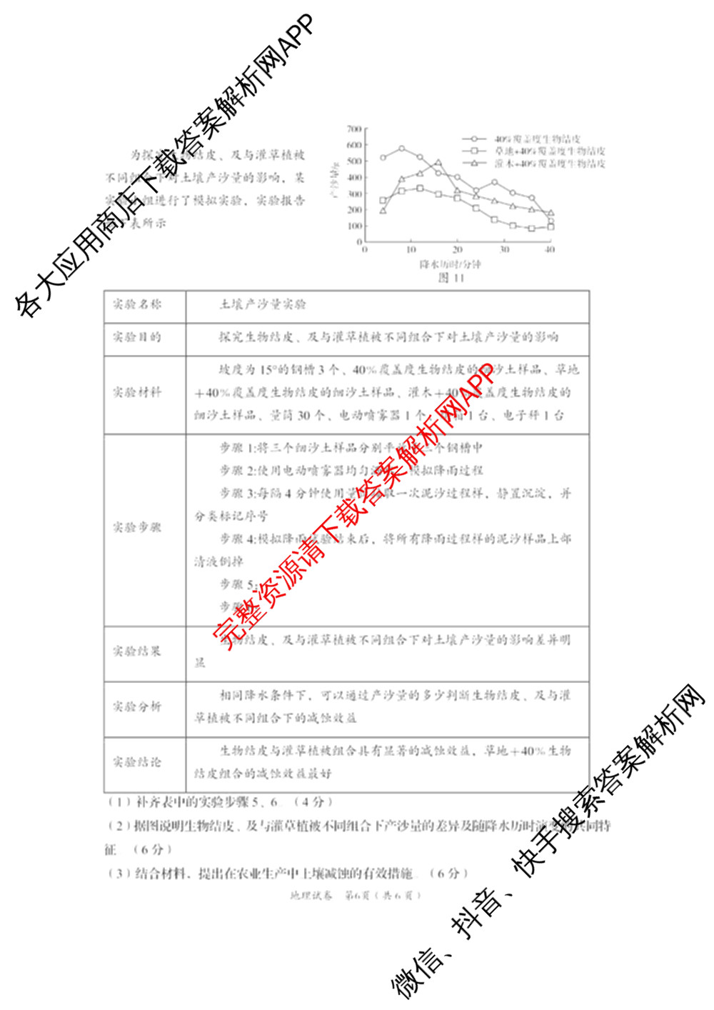 四川省资阳中学高中2023级第一次诊断性考试各科答案及试卷（含物理 英语 语文等）地理试题