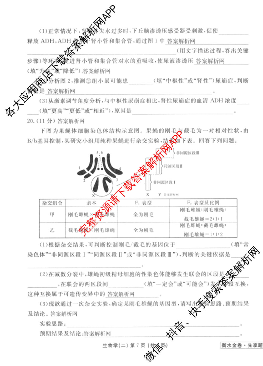 衡水金卷先享题夯基卷 2026年普通高等学校招生全国统一考试模拟 (二)2: 含地理(HJ) 政治(MH) 生物(S)试卷解析生物试题