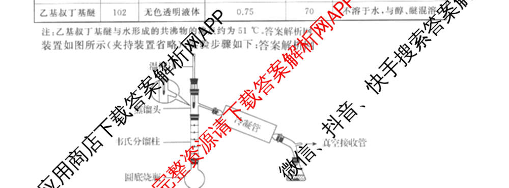 天舟高考衡中同卷2026年普通高等学校招生全国统一考试模拟信息卷(三)3(已更新化学(WG) 地理 生物(WY)等35份)化学试题