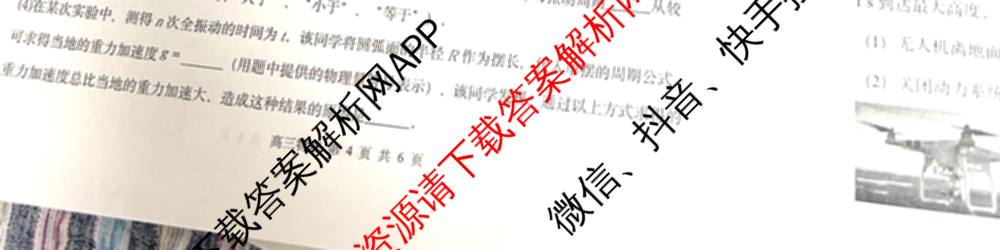石家庄精英中学2024-2025学年第二学期高三第一次调研考试各科答案及试卷（含历史 化学 生物等）物理试题