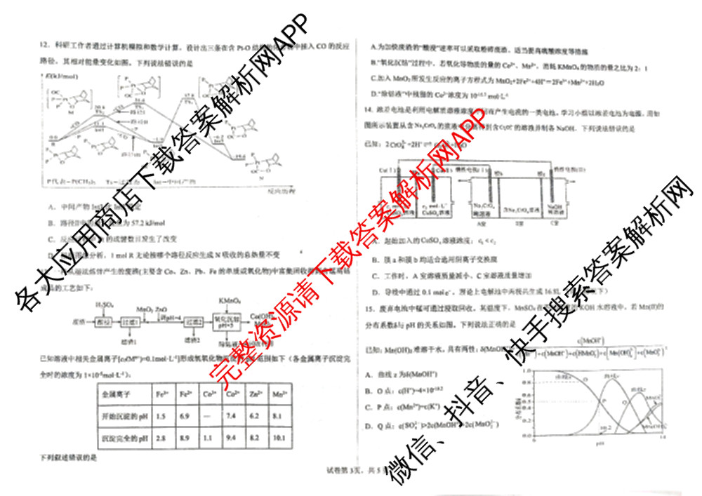 德州市2023级高三校际联考(二)2025.10: 含化学、历史、地理试卷解析化学试题 德州市2023级高三校际联考(二)2025.10: 含化学、历史、地理试卷解析化学试题