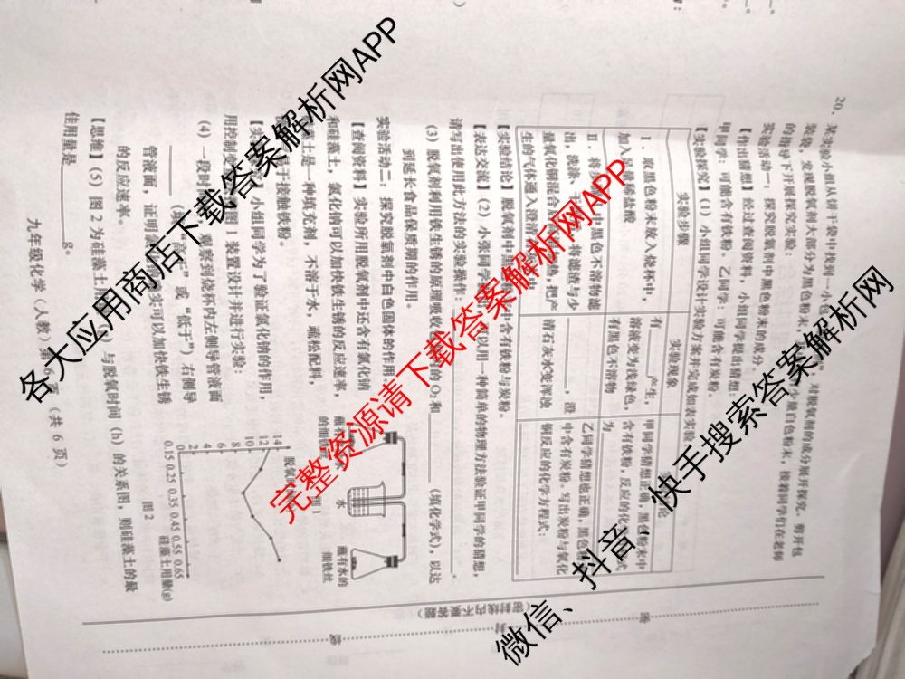 山西省2024-2025学年度九年级第一学期期末各科答案及试卷（7科全）化学试题