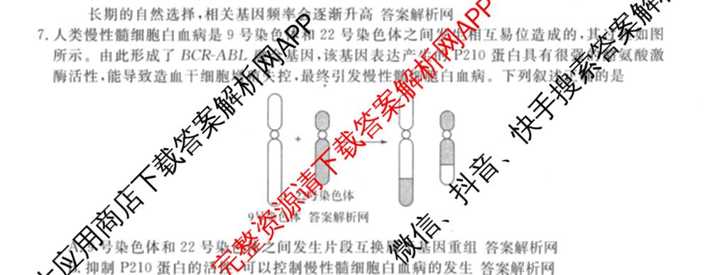 2026新高考单科模拟综合卷(一)1试卷及答案汇总（含历史 数学(A) 政治(HNY)等）生物试题