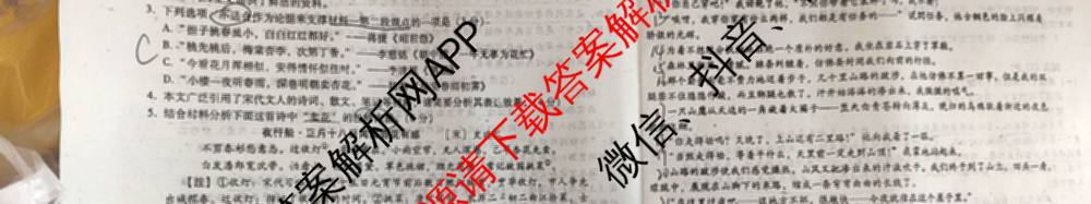 琢名小渔2025-2026学年高二年级10月考试各科答案及试卷（含语文 地理(A) 政治等15份）语文试题