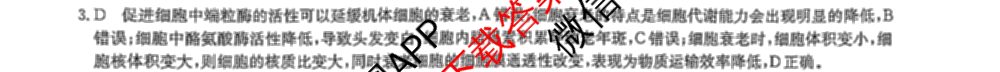 九师联盟2024~2025学年高三核心模拟卷(中)(二)2各科答案及试卷: 含政治(JX) 生物(D1) 生物(HB)试卷解析生物答案