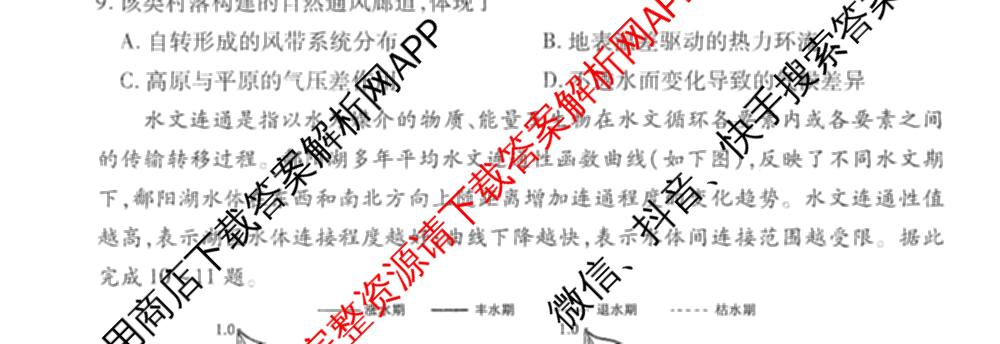 衡水金卷先享题调研卷2026年普通高等学校招生全国统一考试模拟试题(五)5试卷及答案汇总（含政治、生物、物理(L)等）地理试题