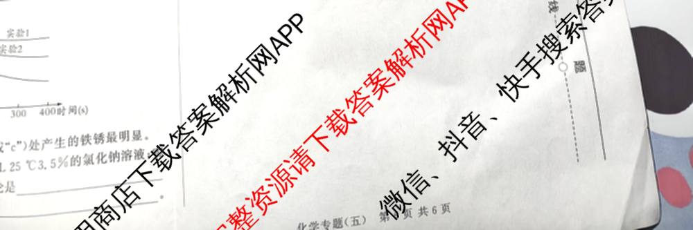 2026年安徽中考第一轮复专题(五)（含数学 物理 语文等）化学试题