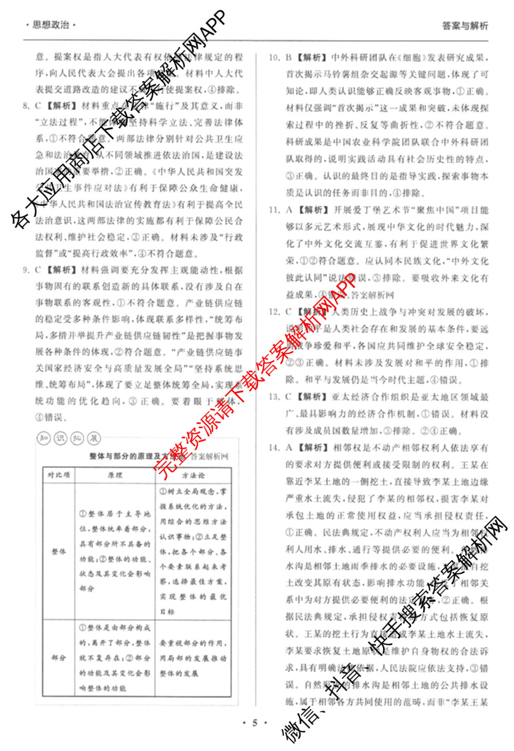 天舟高考衡中同卷2026年普通高等学校招生全国统一考试模拟信息卷(二)2试卷及答案汇总（含物理(山东版)、生物(WY)、语文(通用版)等34份）政治答案