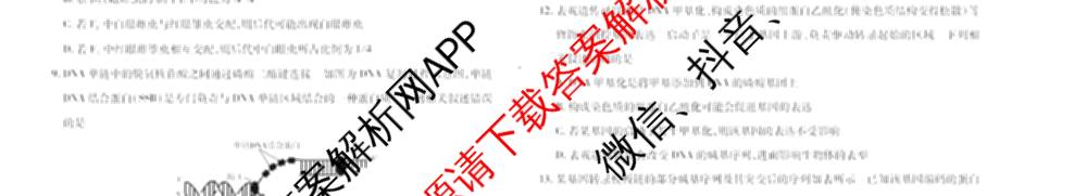  天一大联考河南省2025-2026学年(上)高二年级秋季检测各科答案及试卷（含化学 生物 日语等16份）生物试题