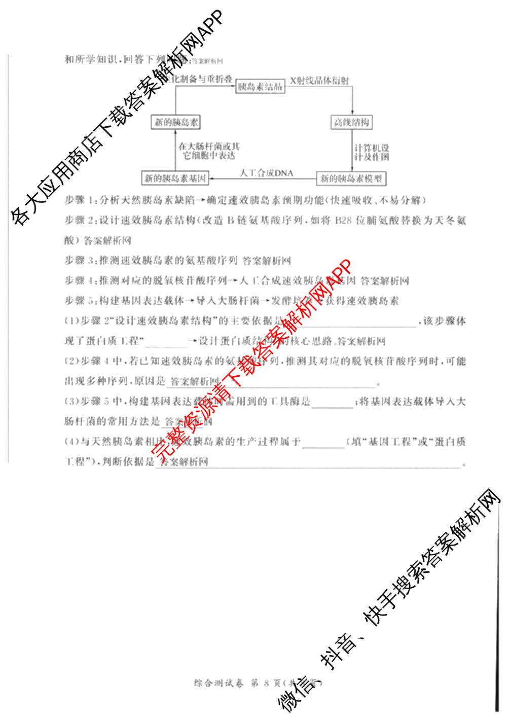 百师联盟2025-2026学年高二下学期阶段测试卷(四)4各科答案及试卷（21科全）生物试题