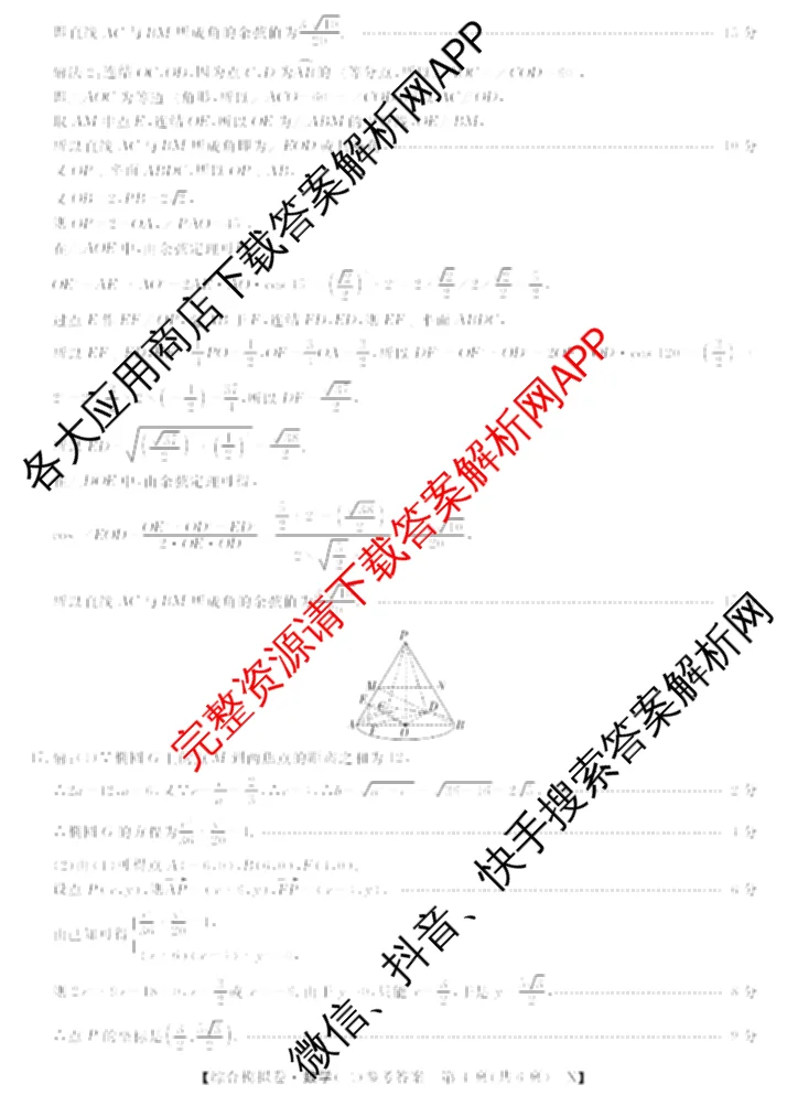 2026普通高等学校招生全国统一考试综合模拟卷(二)2试卷及答案汇总（含政治(C) 地理(C) 数学(X)等）数学答案