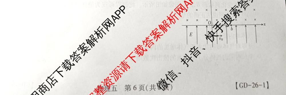 2026届智慧上进名校学术联盟高考模拟信息卷&冲刺卷&预测卷(五)5各科答案及试卷: 含历史(SC-26-1) 物理(II-26-1) 生物(HB-26-1)试卷解析物理试题