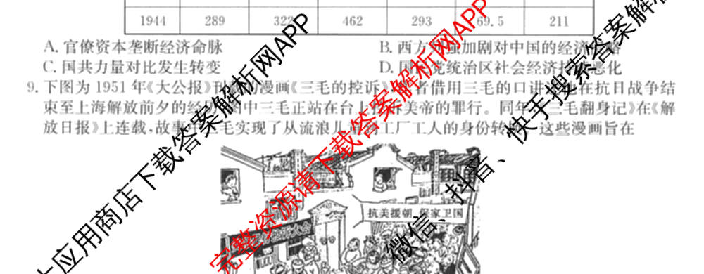 2026年全国高考仿真模拟卷(五)5各科答案及试卷（含物理(湖北)、生物(E3)、政治(E2)等）历史试题