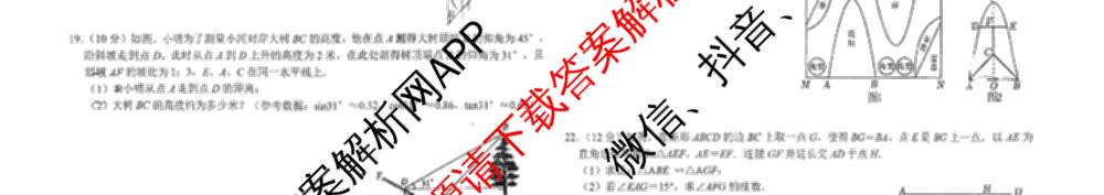 安徽省六安市九中2025年秋学期九年级第三次综合素质评价(12月)各科答案及试卷（含英语 化学 历史等7份）数学试题
