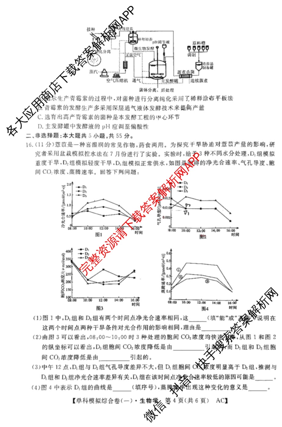 2025新高考单科模拟综合卷(三)3试卷及答案汇总（含历史(湖南) 物理(河北) 生物(河北)等36份）生物试题