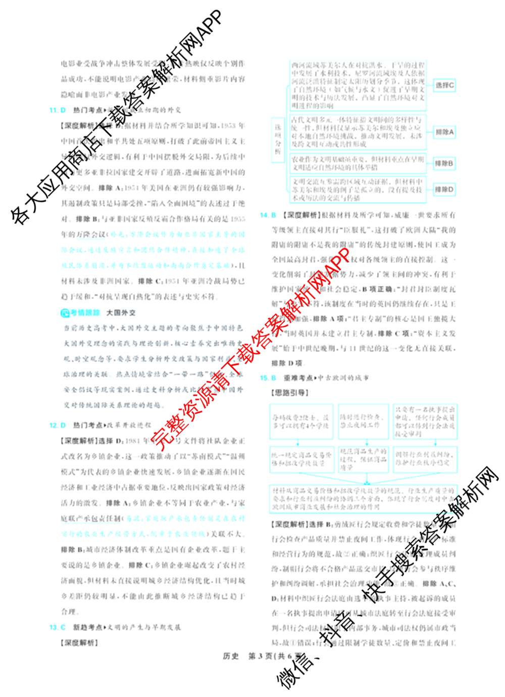 东北三省精准教学2025年12月高三联考强化卷各科答案及试卷(已更新历史 化学 英语等9份)历史答案