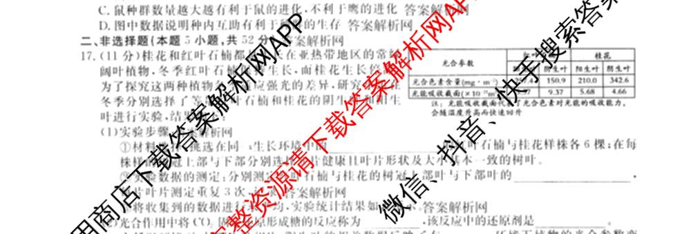 2026届高三总复名师原创模拟(十一)11试卷及答案汇总（含地理(XS6)、政治(CQX6)、政治(新S6JG)等）生物试题