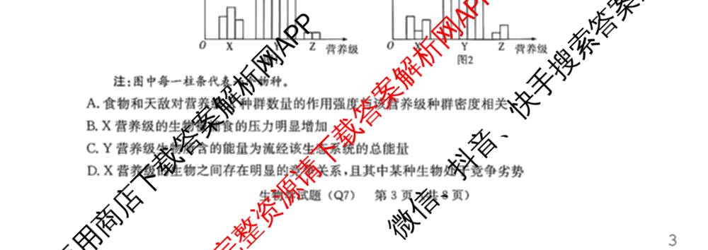 炎德英才大联考长沙市一中2026届高三月考试卷(七)(Q7)各科答案及试卷: 含英语 地理 数学试卷解析生物试题