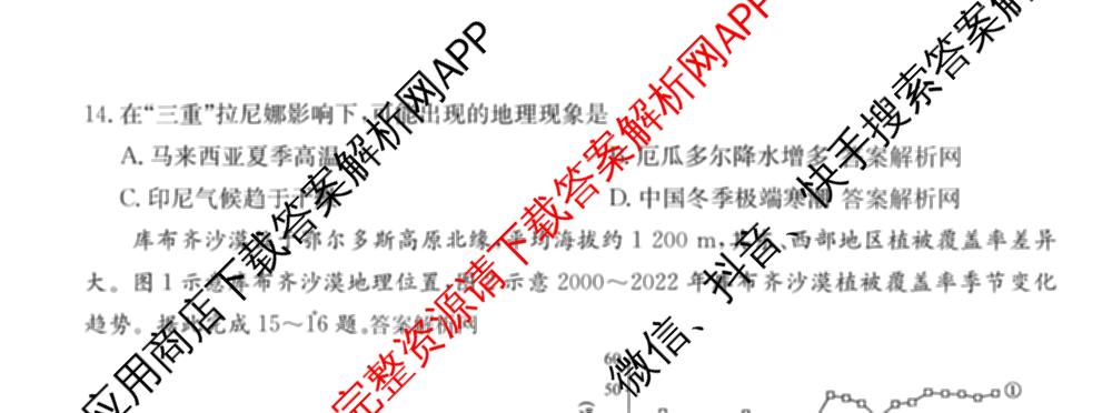 2026年全国高考仿真模拟卷(五)5试卷及答案汇总（含政治(河南)、物理(广西)、政治(E2)等）地理试题