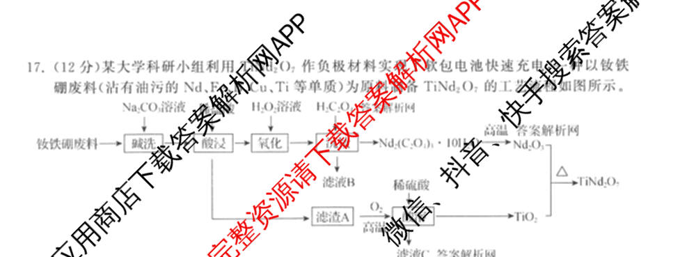 天舟高考衡中同卷2026年普通高等学校招生全国统一考试模拟信息卷(六)6试卷及答案汇总: 含化学(山东版) 英语(通用版) 生物(WY)试卷解析化学试题