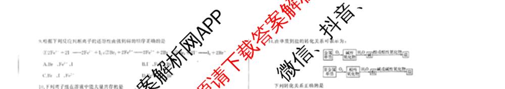 百师联盟2025-2026学年高一年级12月阶段检测试卷及答案汇总(已更新语文 政治 英语等11份)化学试题