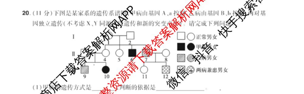 HX 2024-2025学年下学期期末测评试卷高一试卷及答案汇总（含地理、政治、物理等）生物试题