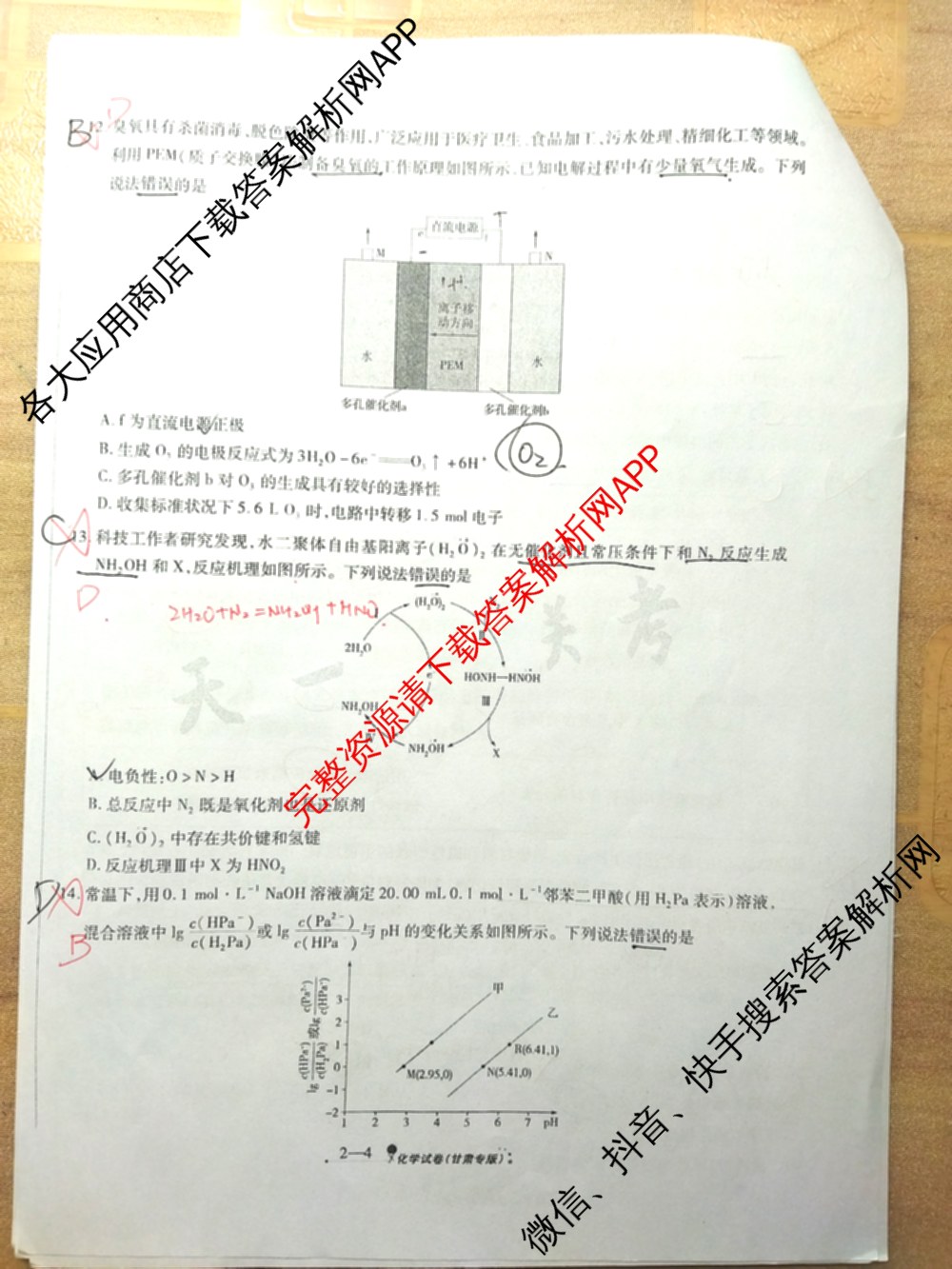 天一大联考2026届高考全真模拟卷(二)2试卷及答案汇总（含政治(湖南专版)、物理(山西专版)、生物(安徽专版)等）化学试题
