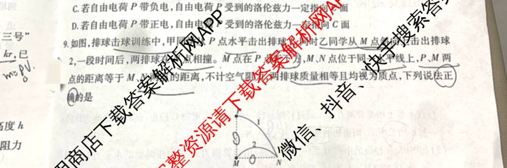 2026届智慧上进名校学术联盟高考模拟信息卷&冲刺卷&预测卷(五)5各科答案及试卷: 含历史(SC-26-1) 物理(II-26-1) 生物(HB-26-1)试卷解析物理试题