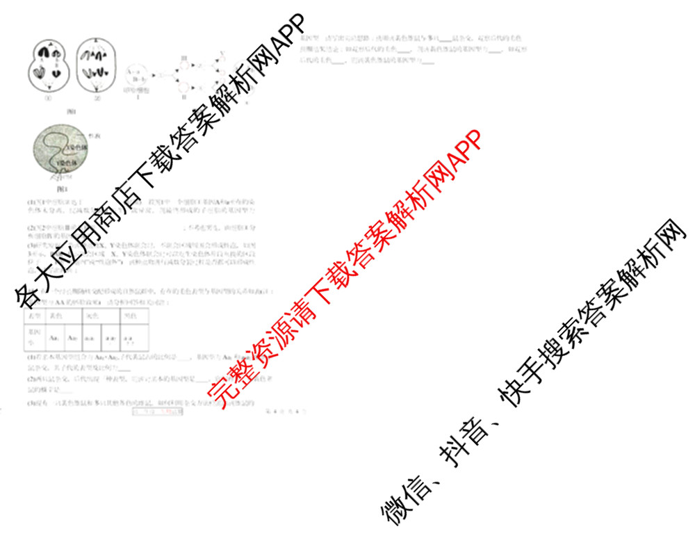 天津市第三中学2025~2026学年度第一学期高三年级阶段性检测试卷(2025.10)各科答案及试卷（含物理 语文 历史等）生物试题