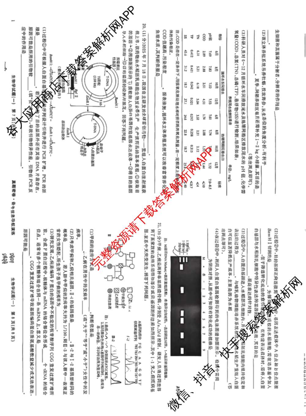 真题密卷2025-2026学年度备考信息导航演练(一)1（含政治(2)、政治(6)、生物(1)等22份）生物试题