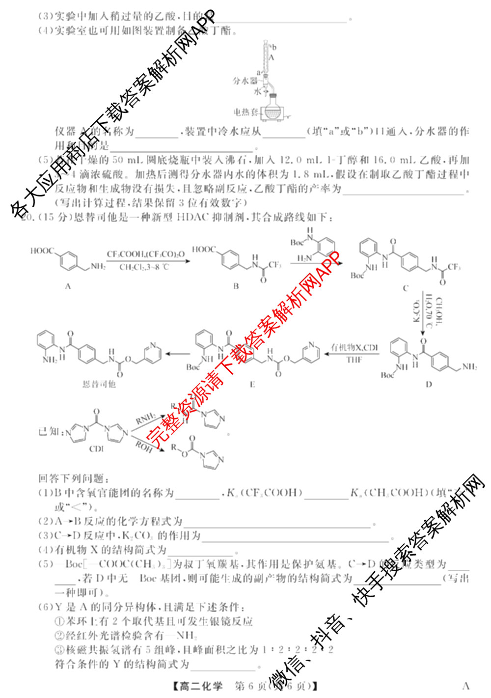 2024-2025学年福建百校高二期末考试(7月)(已更新数学(A)、物理(A)、语文(A)等9份)化学试题