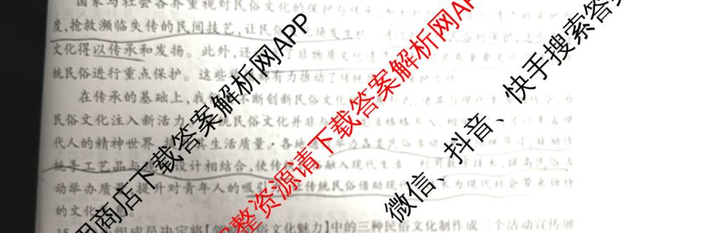 晋文源山西省2025年中考考前适应性训练各科答案及试卷(已更新历史、英语、理综等7份)语文试题