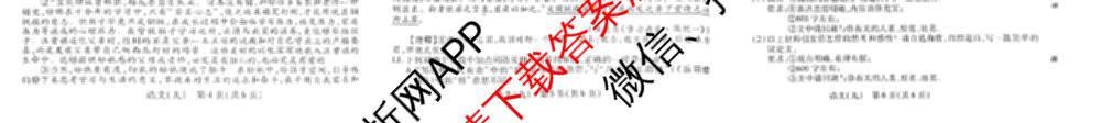 2024-2025学年河南省三甲名校原创押题试卷(九)各科答案及试卷（7科全）语文试题