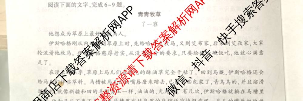 山西省百师联盟2027届高三上学期开学摸底联考(2026年8月)试卷及答案汇总（9科全）语文试题