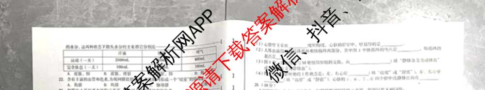 2023-2024学年安徽省七年级教学质量检测(七VII)各科答案及试卷: 含数学(沪科版)、道德与法治、地理试卷解析生物试题