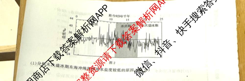 天舟高考衡中同卷2025年普通高等学校招生全国统一考试模拟信息卷(六)6（含数学(A) 理综(XJ专版) 语文(A)等）地理试题
