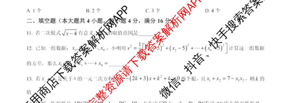 安徽省阜阳市临泉县2024-2025学年下学期八年级期末（含地理、物理、生物等）数学试题