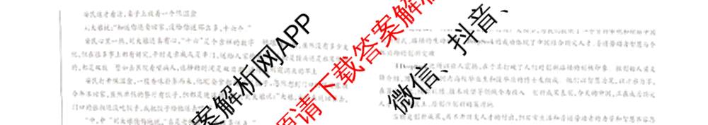 2025年山西省初中学业水考试聚能卷B试卷及答案汇总（含语文 理综 数学等）语文试题