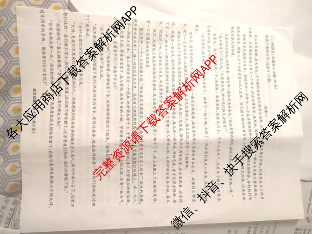 江淮十校2026届高三第一次联考(2025.8)各科答案及试卷（含语文、化学、历史等9份）语文试题