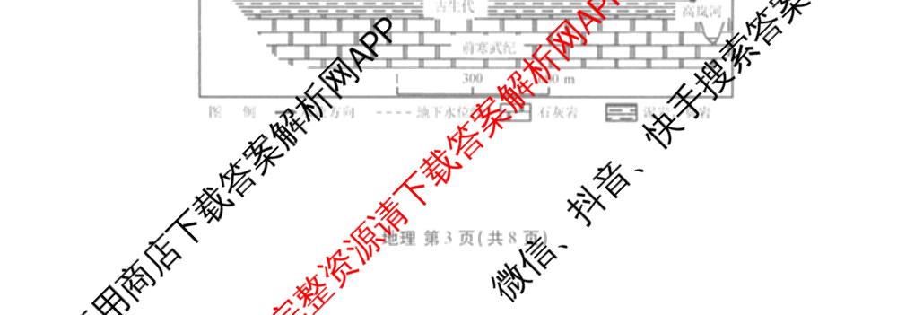衡水金卷2025-2026学年度高三年级适应性测试(二)试卷及答案汇总（含化学 数学 生物等9份）地理试题