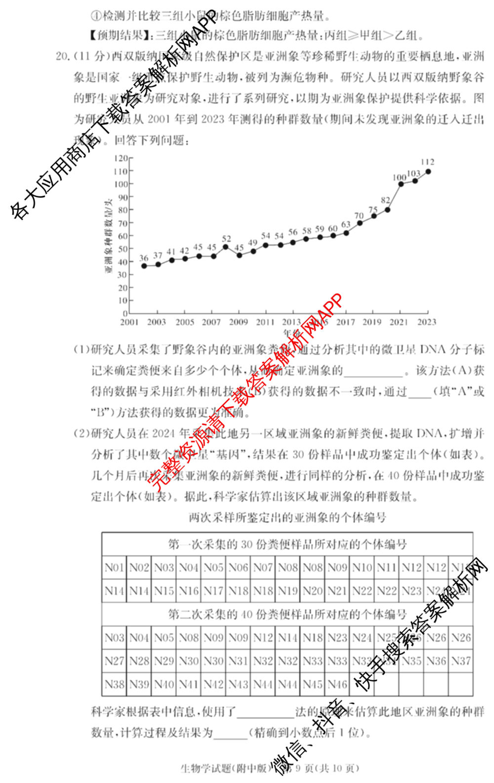 炎德英才大联考湖南师大附中2026届高三月考试卷(四)（10科全）生物试题