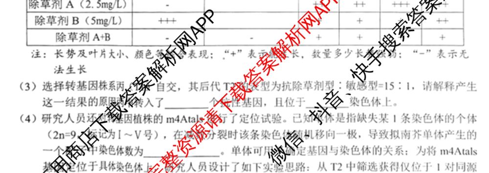 2024学年第一学期浙江省七彩阳光新高考研究联盟高三返校联考试卷及答案汇总(已更新数学 生物 技术等10份)生物试题