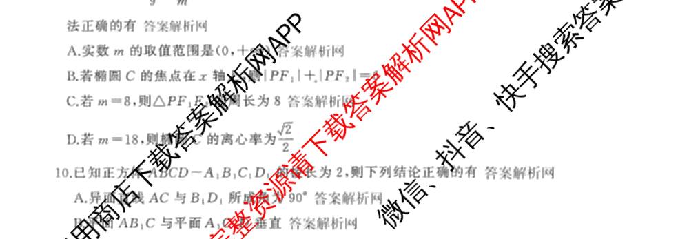 百师联盟2025-2026学年高二上学期阶段测试卷(二)2各科答案及试卷(已更新化学(人教版90分钟·多选)、物理(90分钟多选)、英语等26份)数学试题
