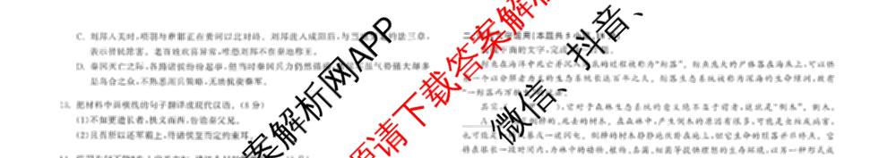 天舟高考衡中同卷2026年普通高等学校招生全国统一考试模拟信息卷(六)6（含化学(山东版)、政治(DB)、物理(山东版)等35份）语文试题