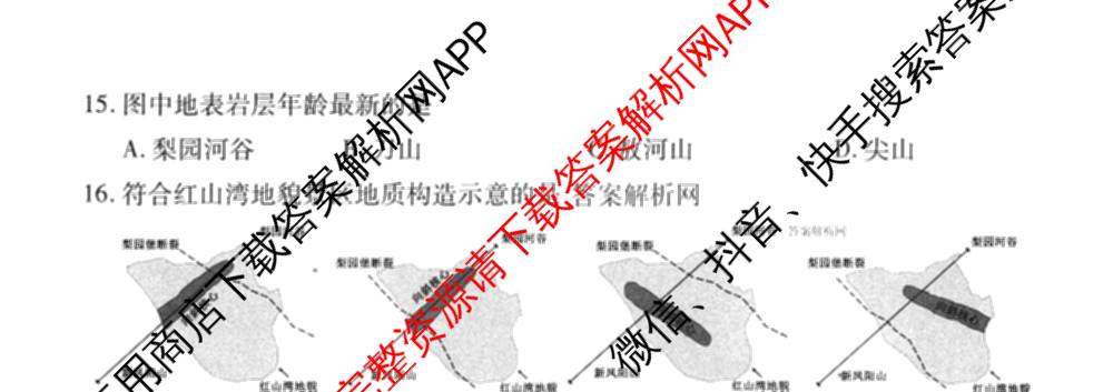 衡水金卷先享题夯基卷 2026年普通高等学校招生全国统一考试模拟 (二)2: 含地理(HJ) 政治(MH) 生物(S)试卷解析地理试题