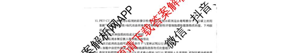 广西2026届高三开学考试(8.6)各科答案及试卷（9科全）生物试题
