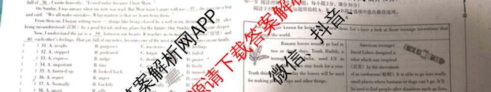 (标题无名校联盟专用)河北省2025-2026学年第一学期学情分析二九年级试卷及答案汇总（含物理(人教版) 英语(冀教版) 语文(部编版)等）英语试题