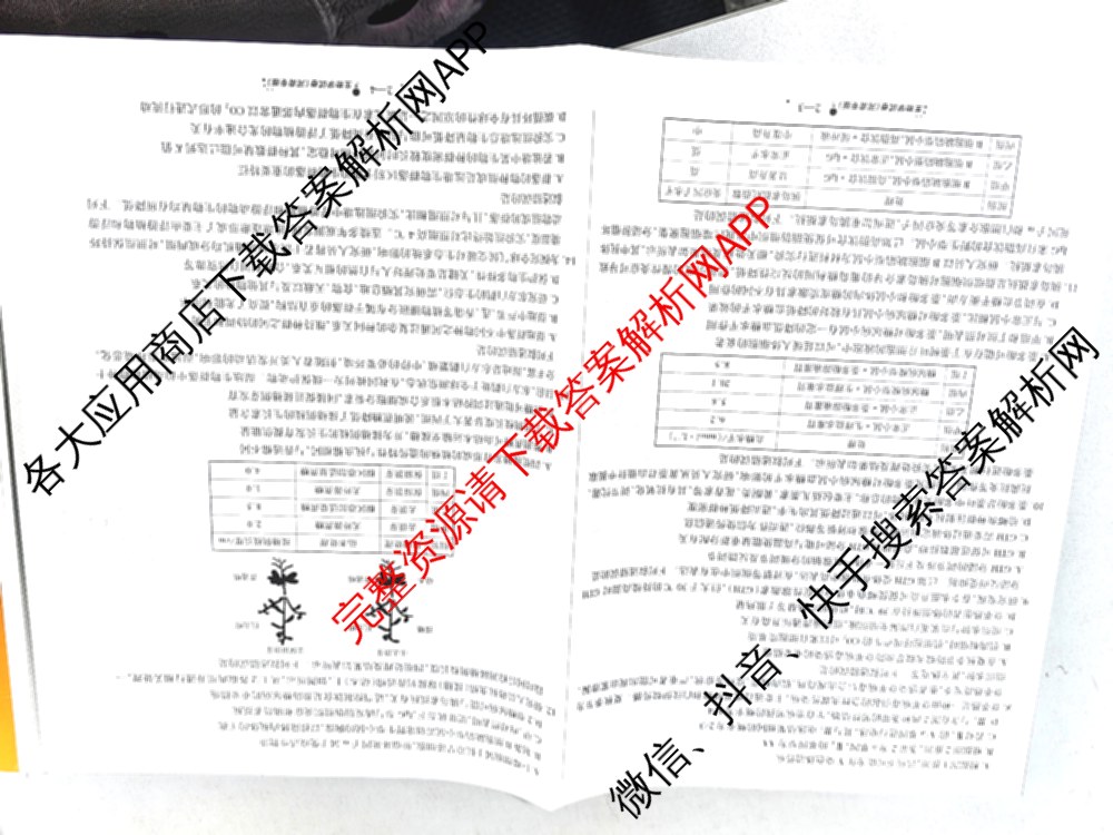 天一大联考2026届高考全真模拟卷(二)2试卷及答案汇总（含政治(湖南专版)、物理(山西专版)、生物(安徽专版)等）生物试题